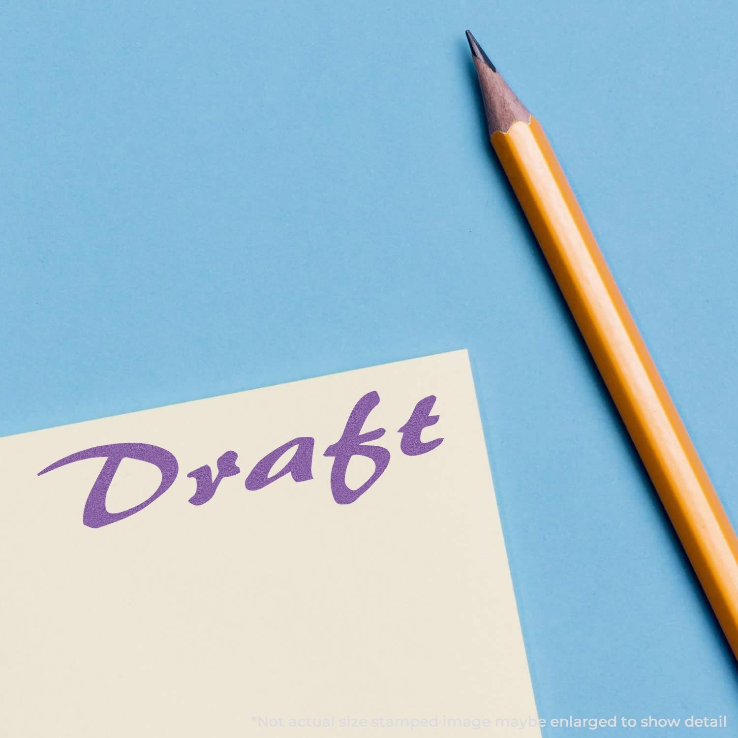 Pencil beside Draw it note on blue background, encouraging drawing, art practice, and creativity.