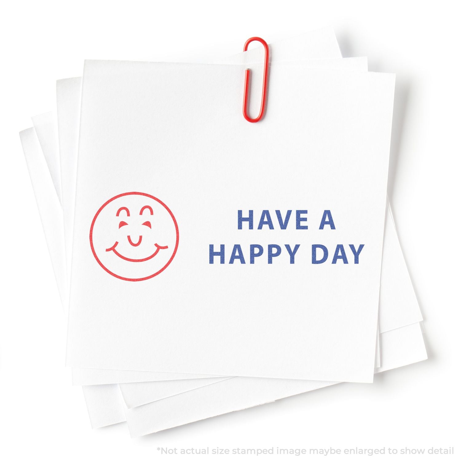 In Use Photo of Two-color Have A Happy Day Xstamper Stamp