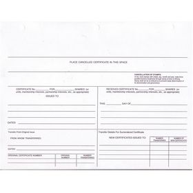 Stock Transfer Sheets - Corporate Supplies | Acorn Sales