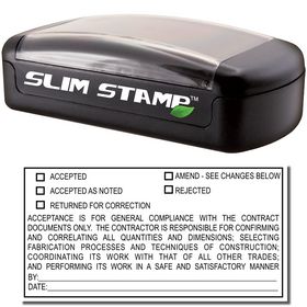 Slim Pre Inked General Review Stamp - Submittal Review Stamps