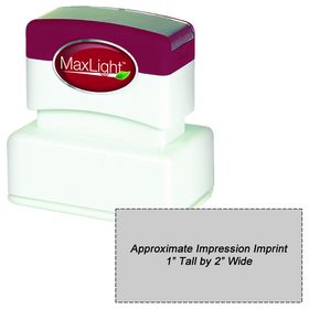 MaxLight XL2-125 Pre-Inked Stamp 1 x 2 | Pre Inked Stamp | Ess